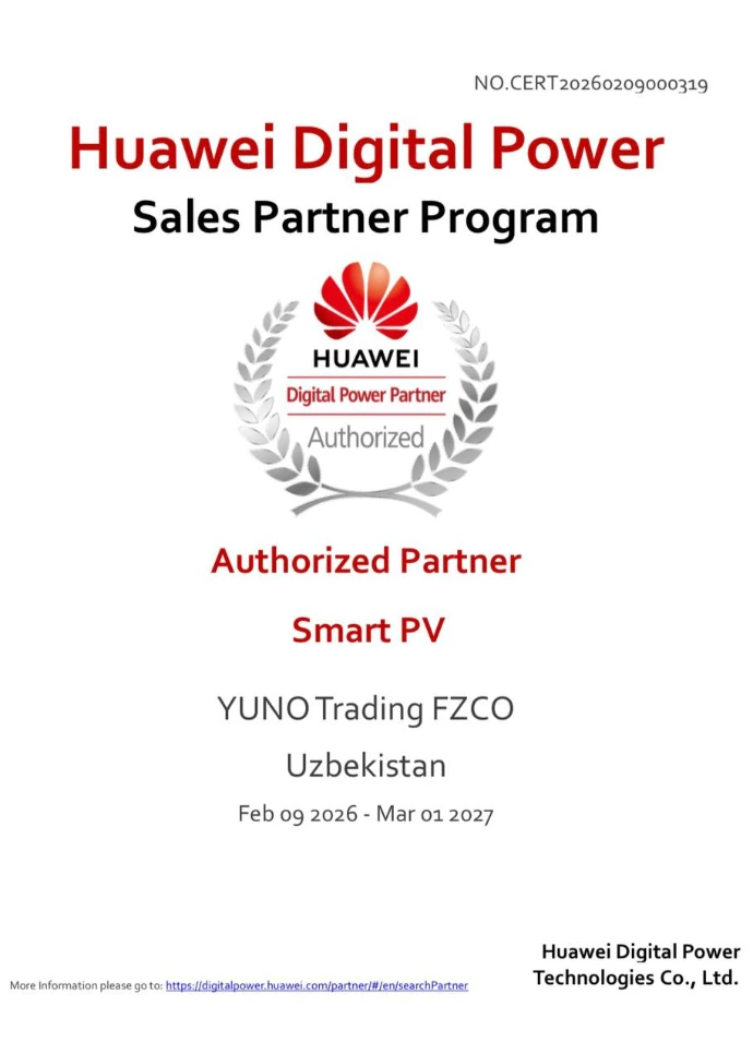 Authorized Partner for Smart PV in Uzbekistan
